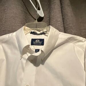 Stafford 17, 1/2 /35, Men’s white dress shirt